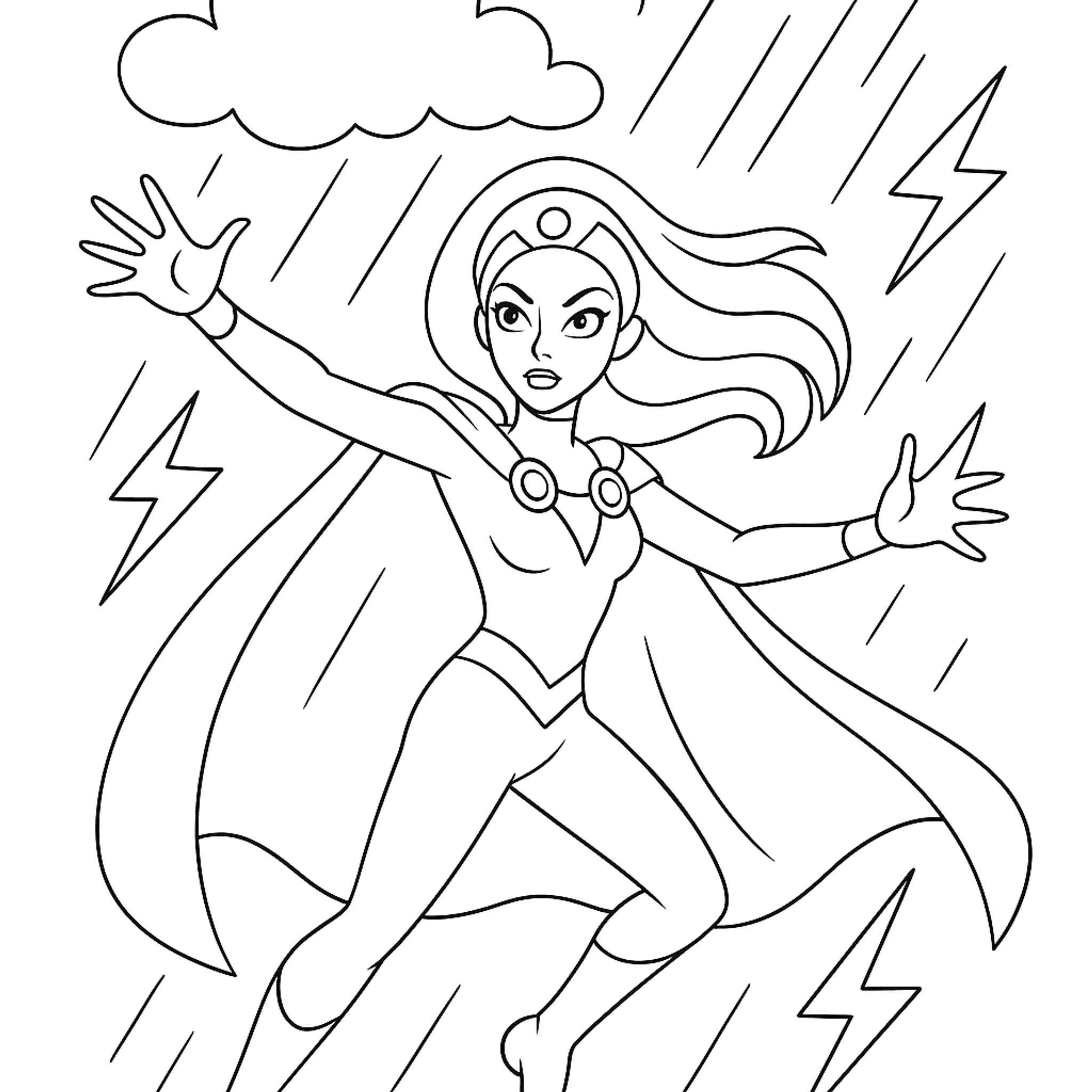 Superhero Weather Kleurplaat