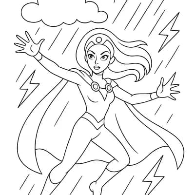 Superhero Weather Kleurplaat