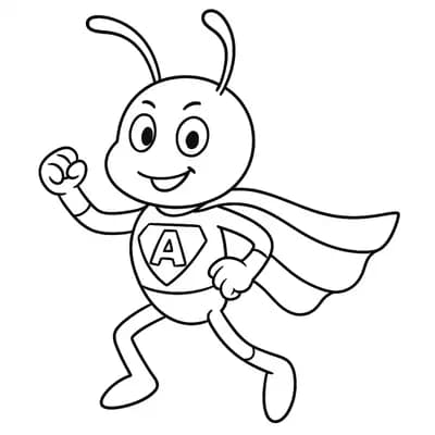 Kleine Superheld Kleurplaat