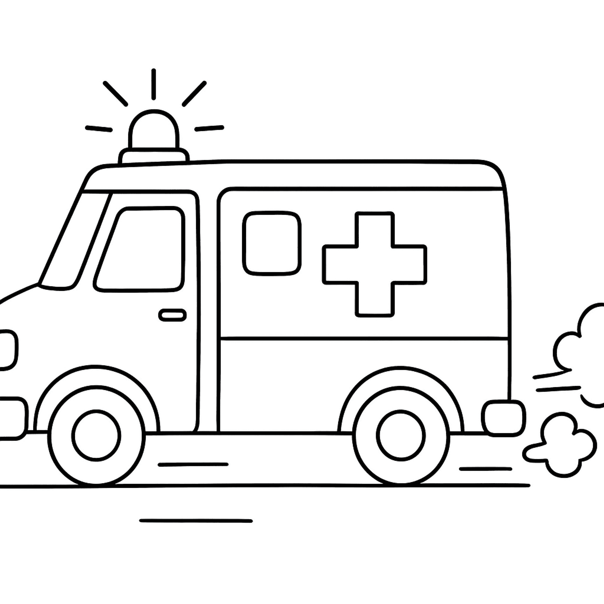 Ambulance Kleurplaat