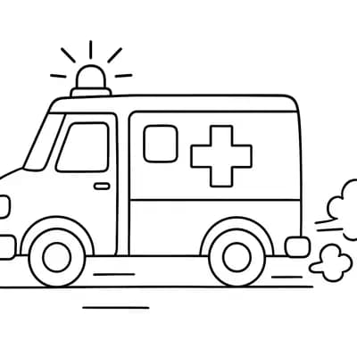 Ambulance Kleurplaat