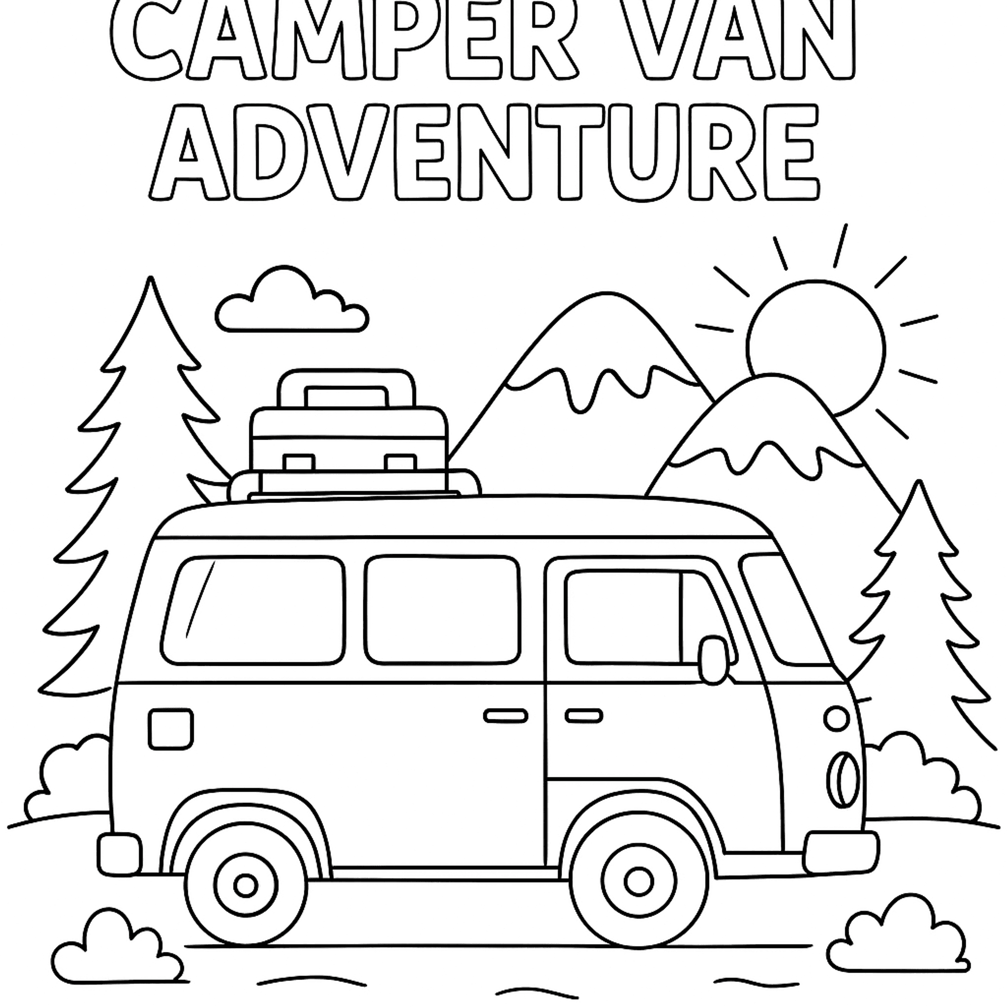 Camper Kleurplaat