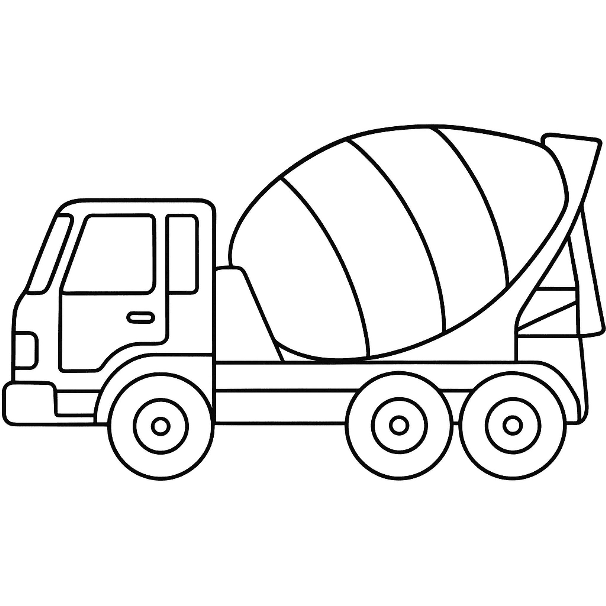 Betonmixer Kleurplaat