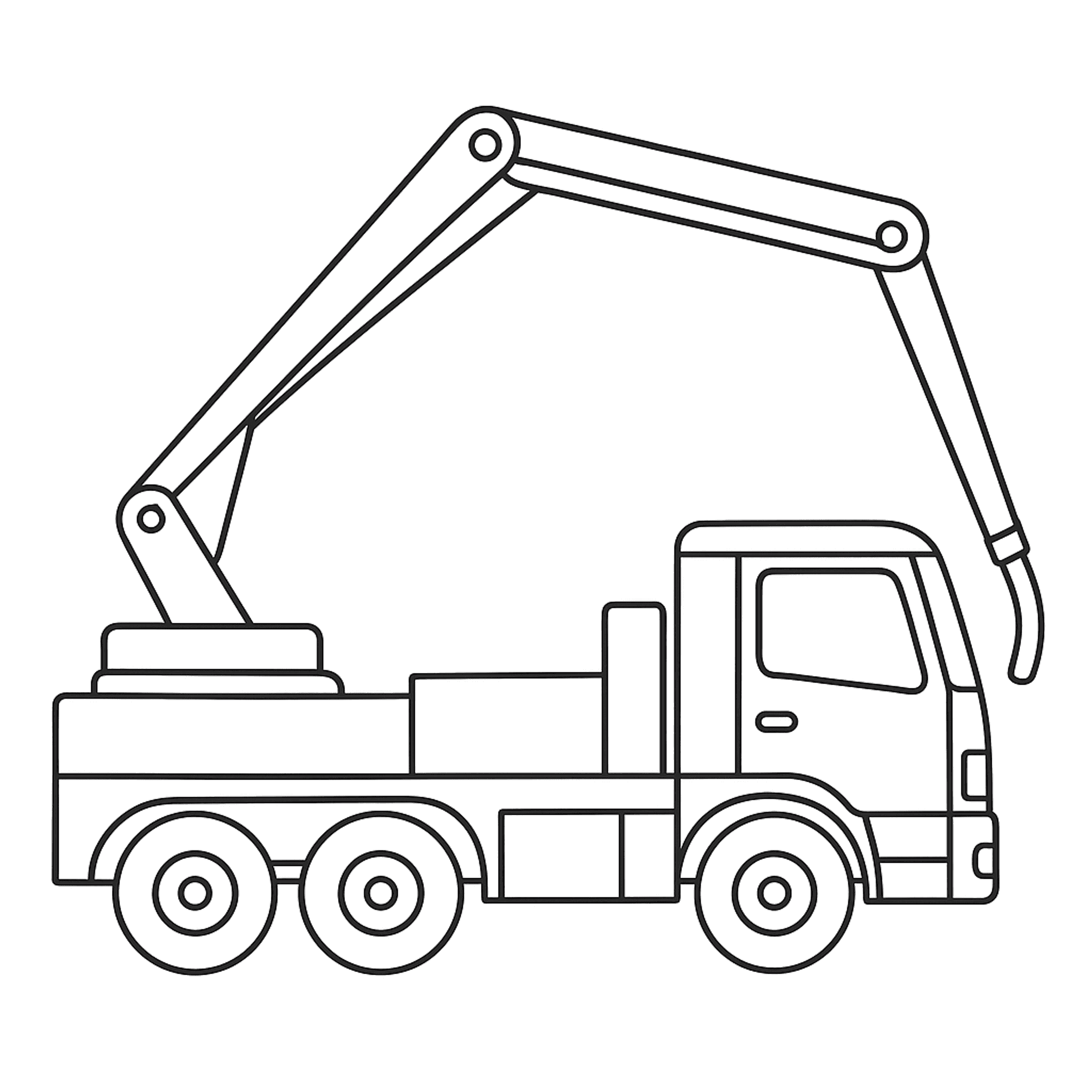 Betonpomp Kleurplaat