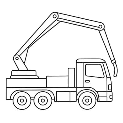 Betonpomp Kleurplaat