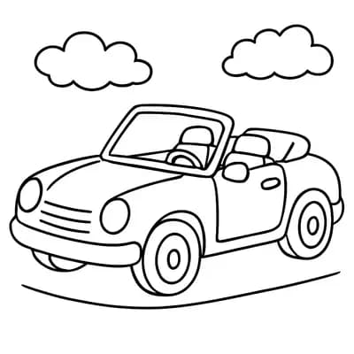 Cabrio Kleurplaat