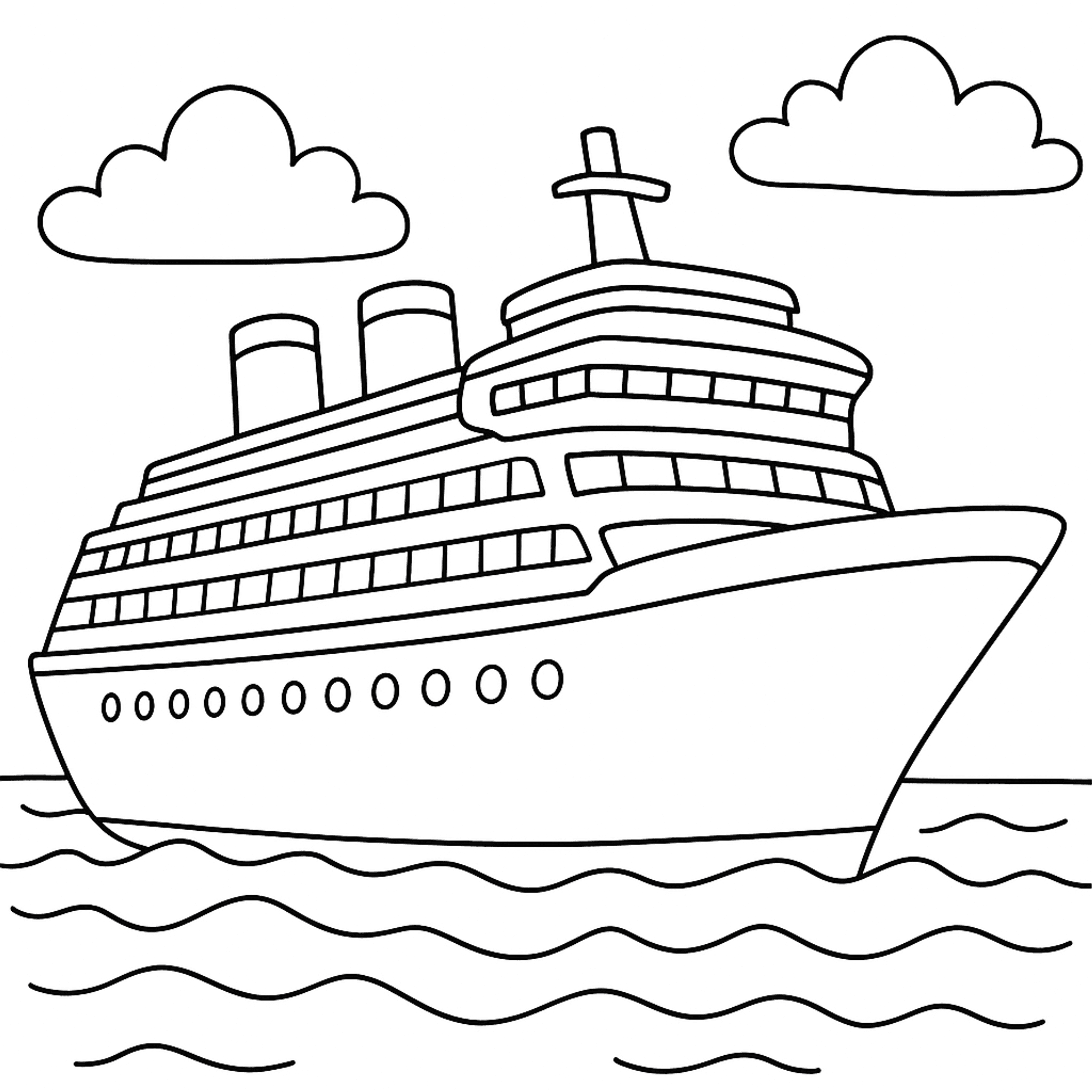 Cruiseschip Kleurplaat