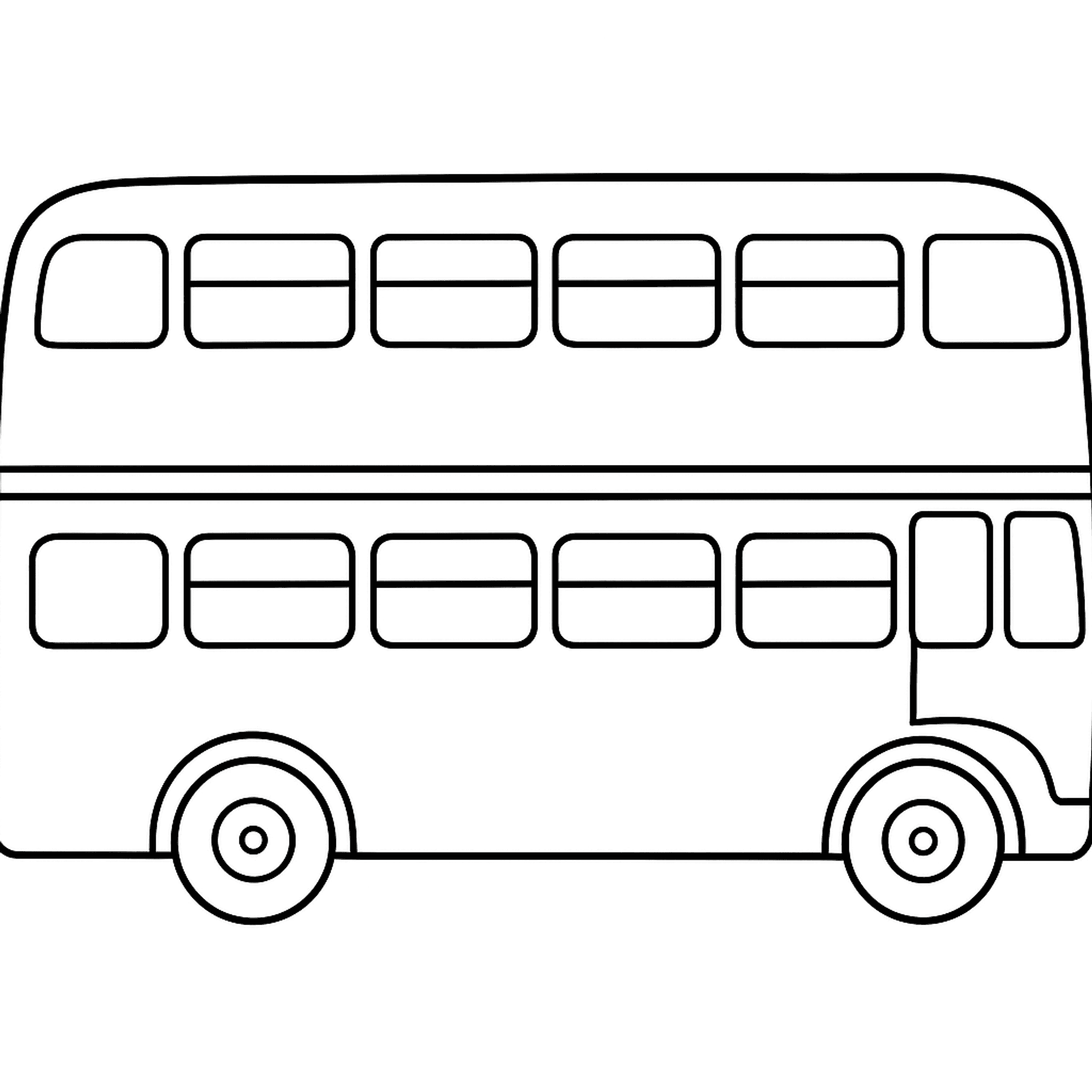 Dubbeldekkerbus Kleurplaat