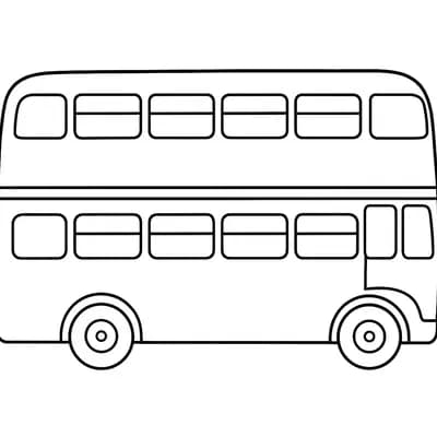 Dubbeldekkerbus Kleurplaat