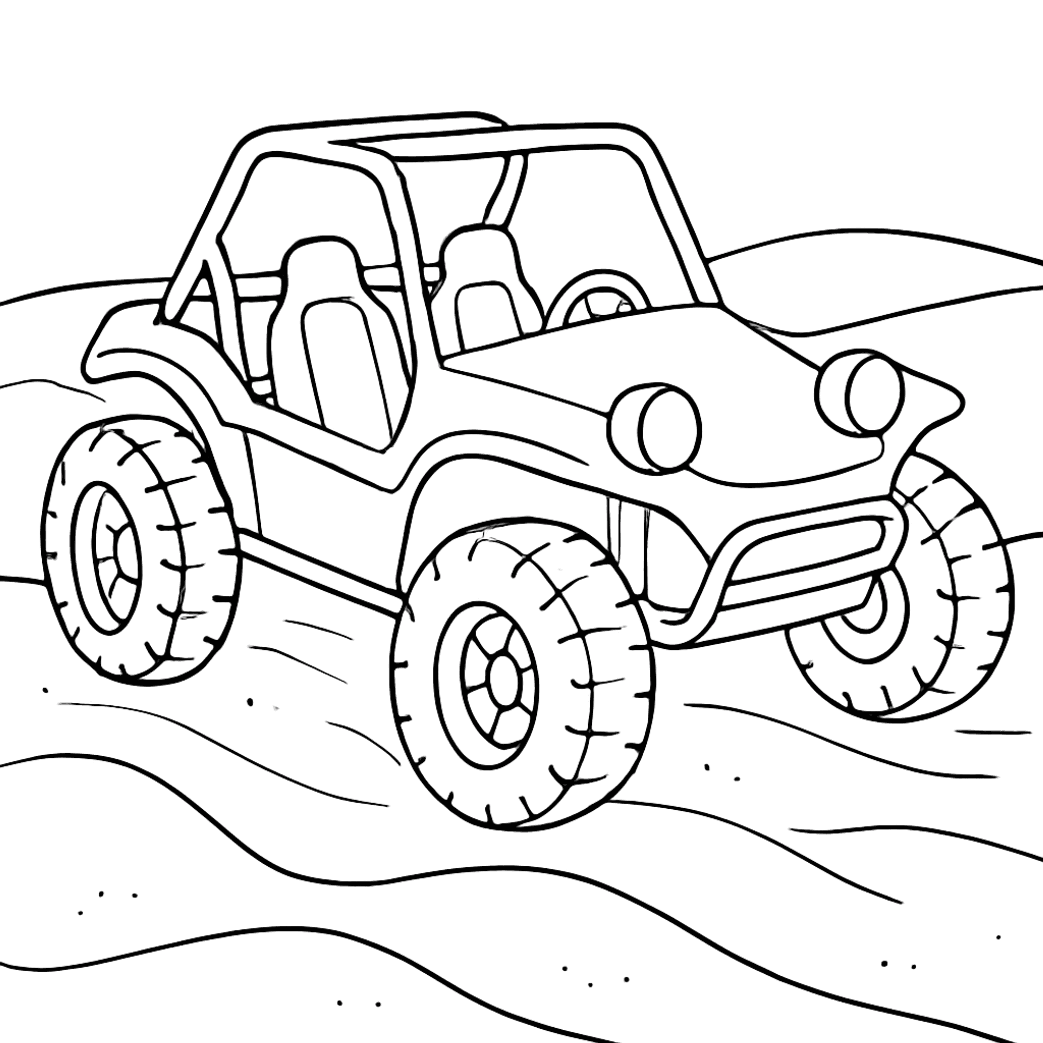 Strandbuggy Kleurplaat