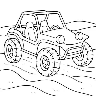 Strandbuggy Kleurplaat