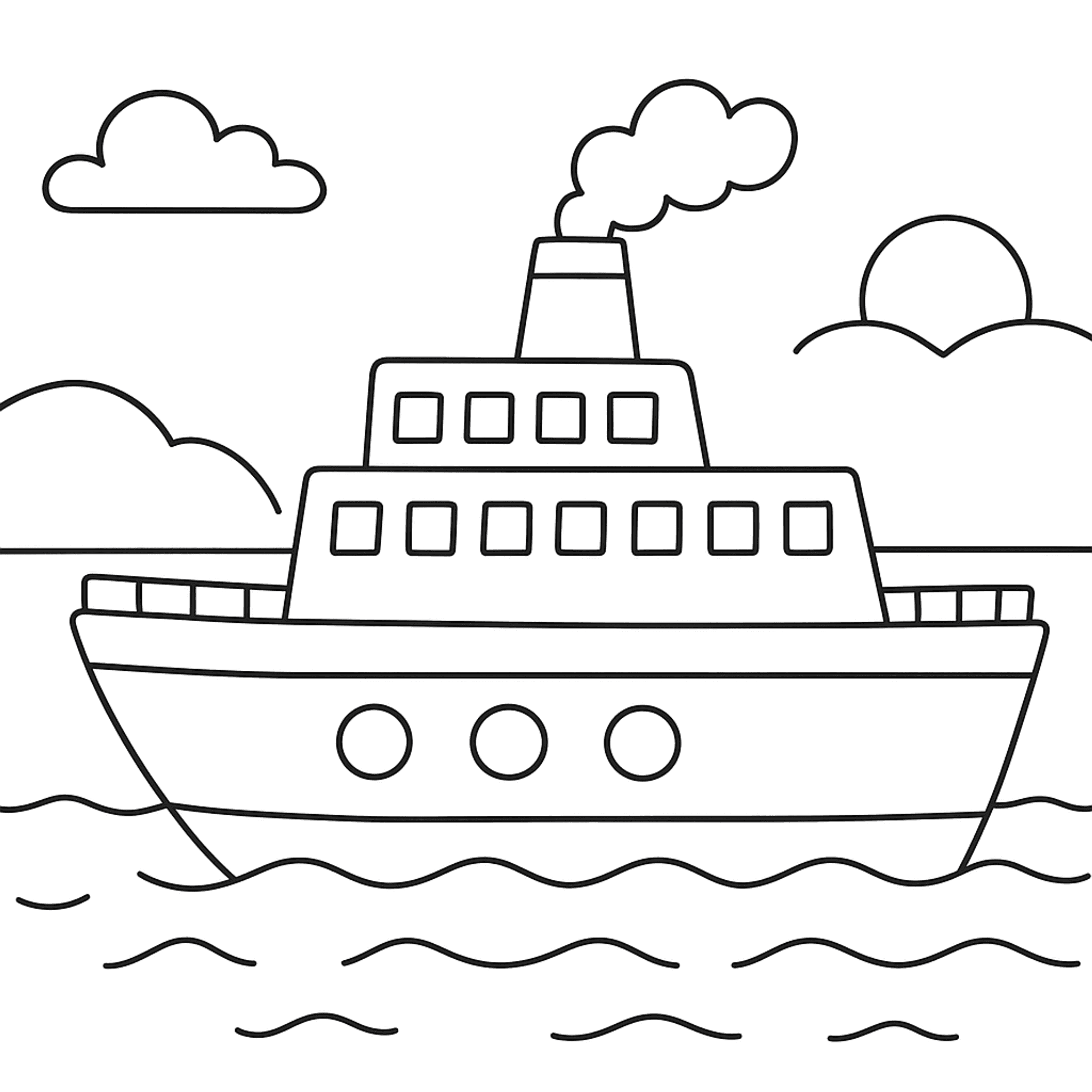 Veerboot Kleurplaat