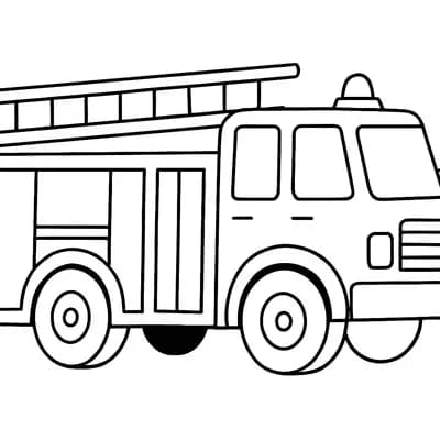 Brandweerauto Kleurplaat