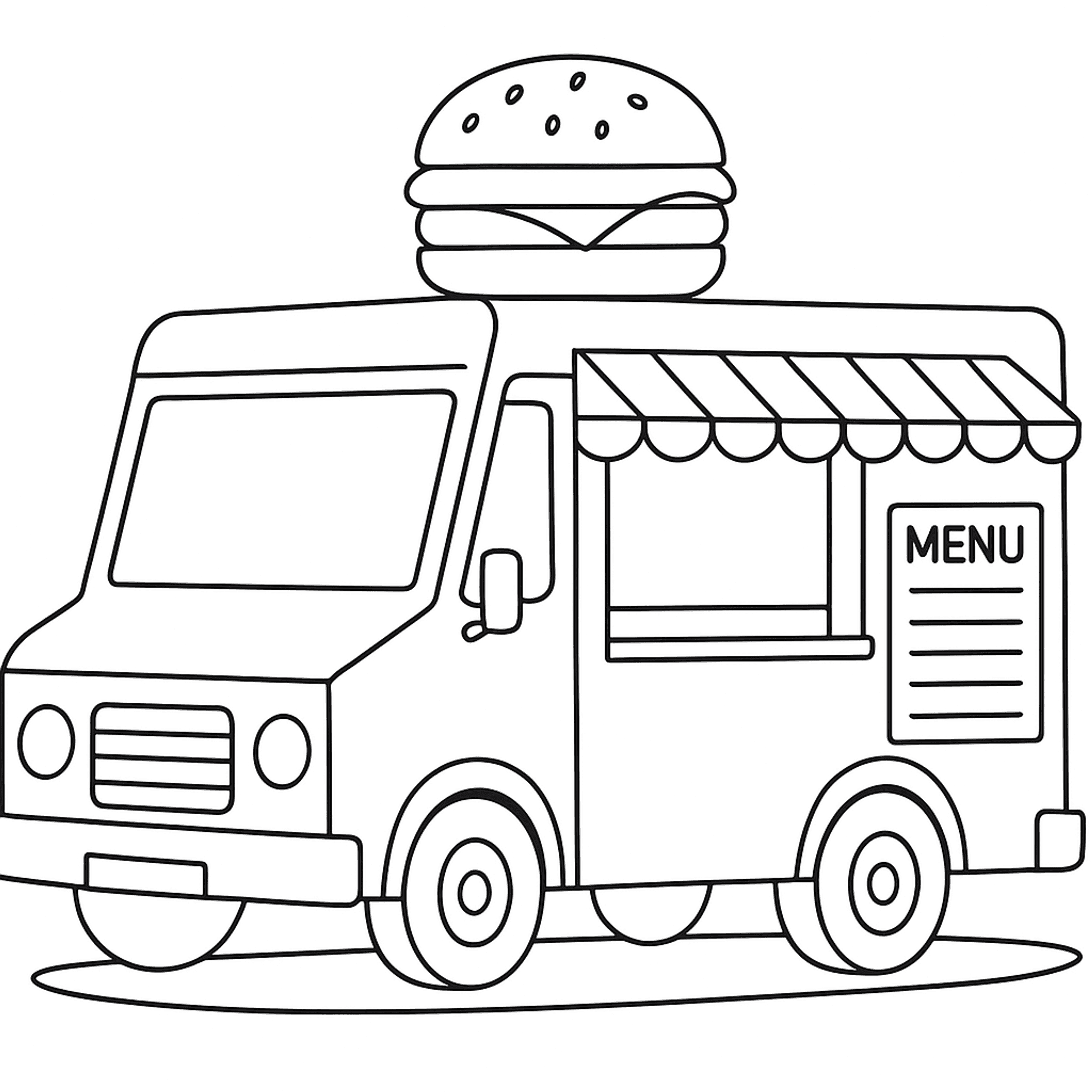 Foodtruck Kleurplaat