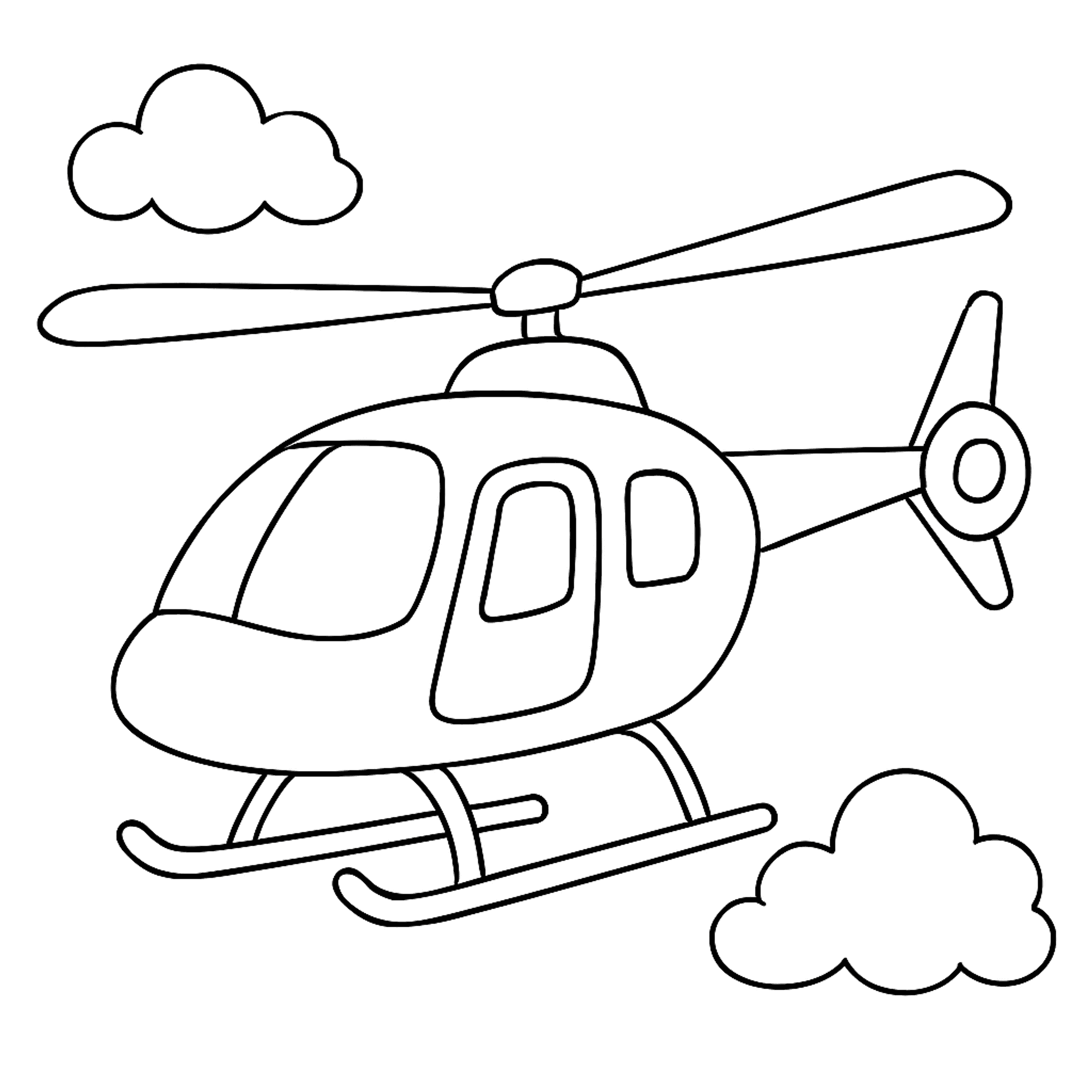 Helikopter Kleurplaat