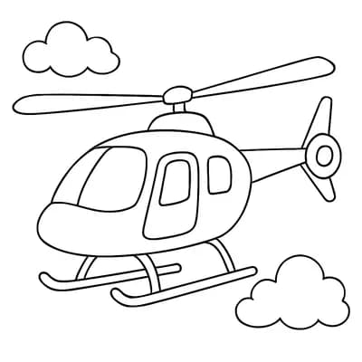 Helikopter Kleurplaat