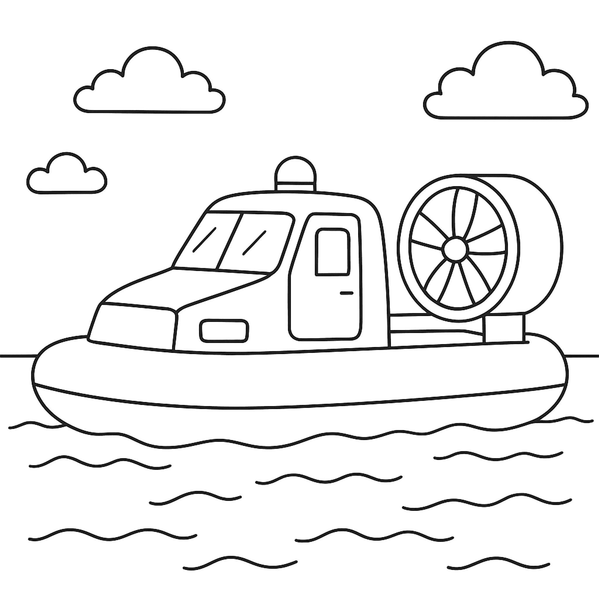 Hovercraft Kleurplaat