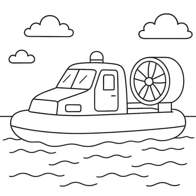 Hovercraft Kleurplaat