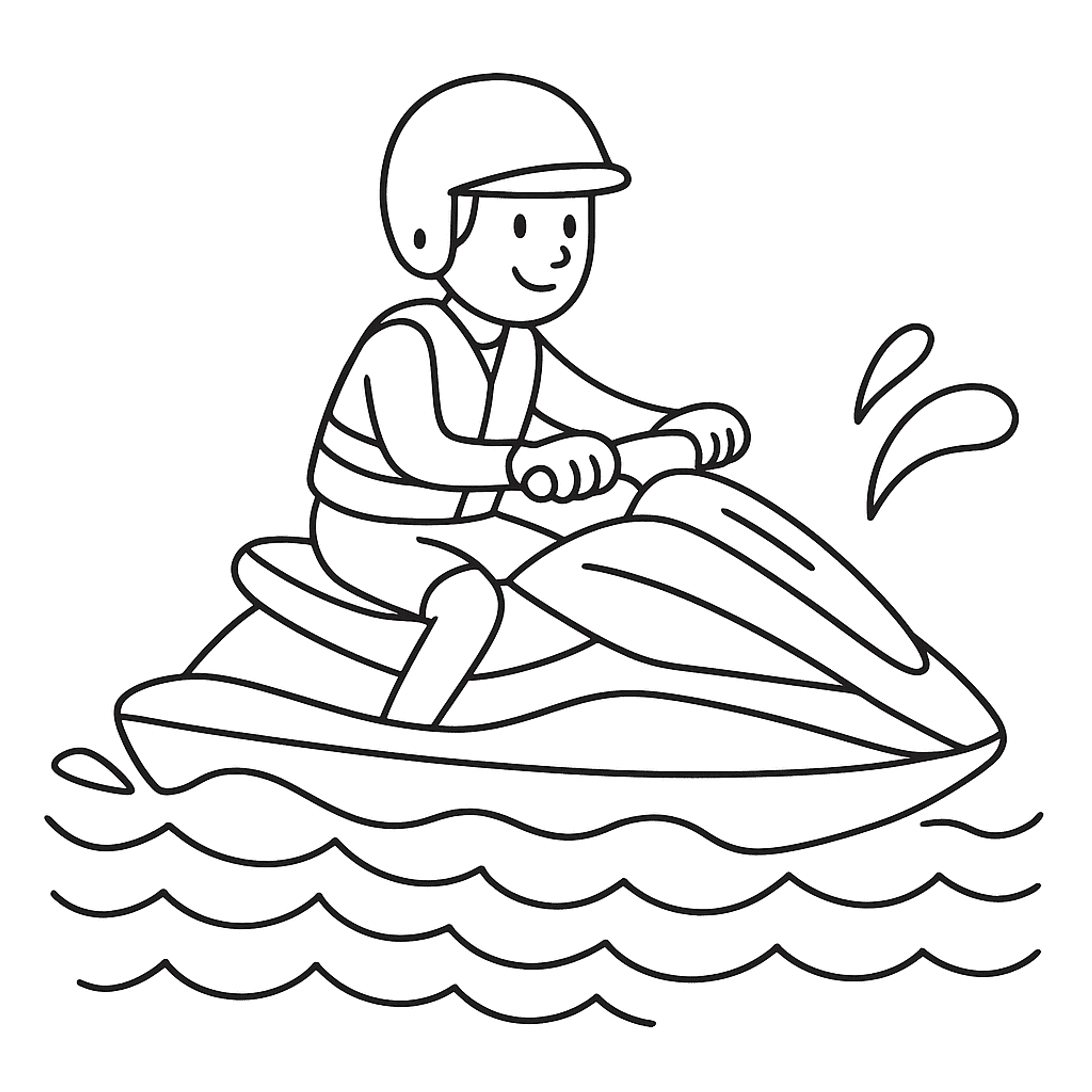 Waterscooter Kleurplaat