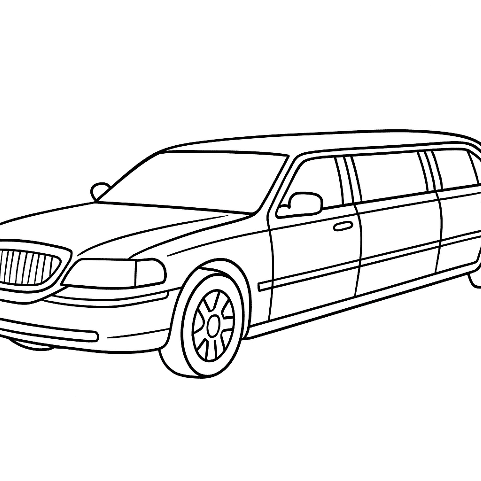 Limousine Kleurplaat