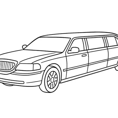 Limousine Kleurplaat