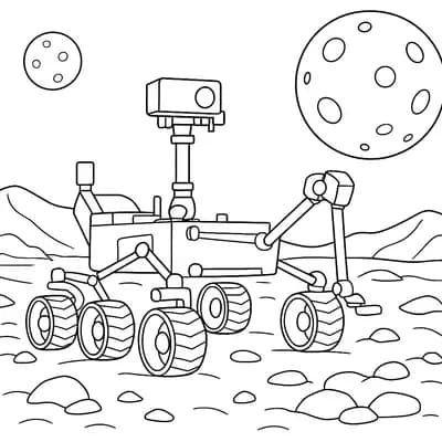Marsrover Kleurplaat