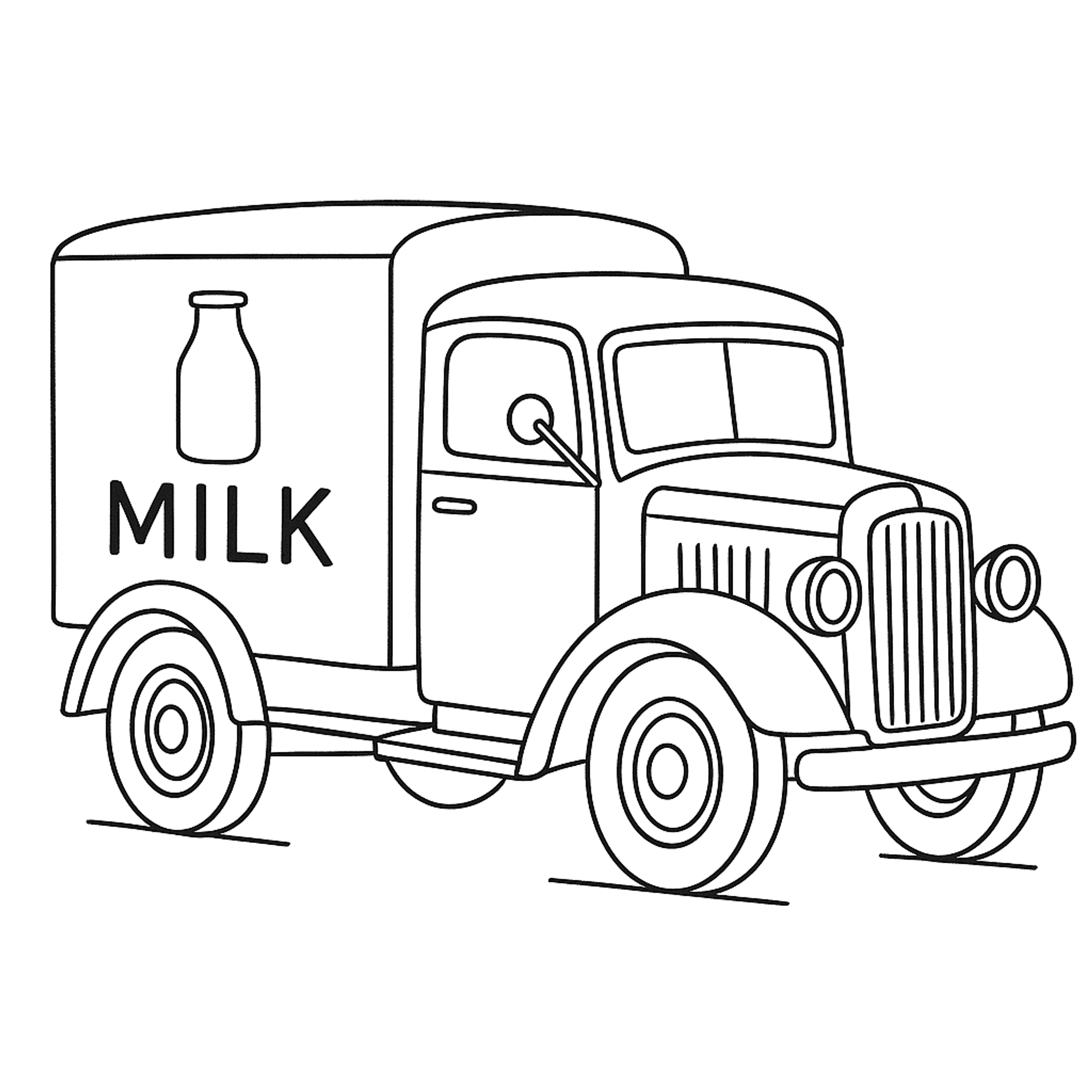 Milk Delivery Kleurplaat