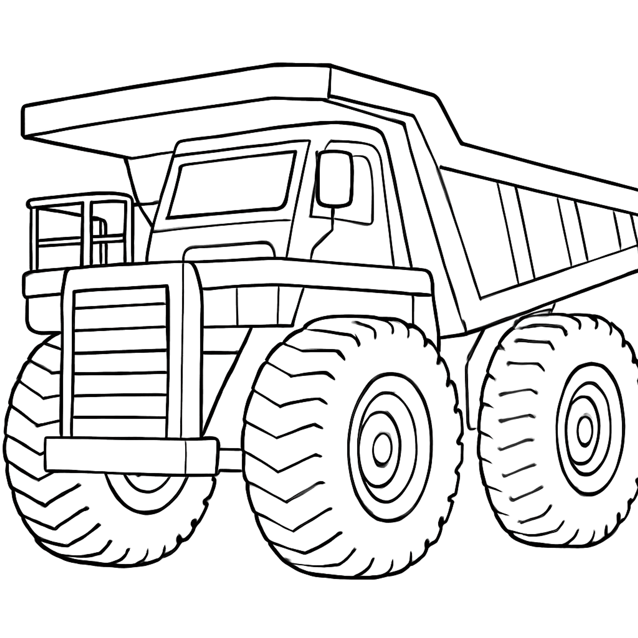 Mijnbouwtruck Kleurplaat