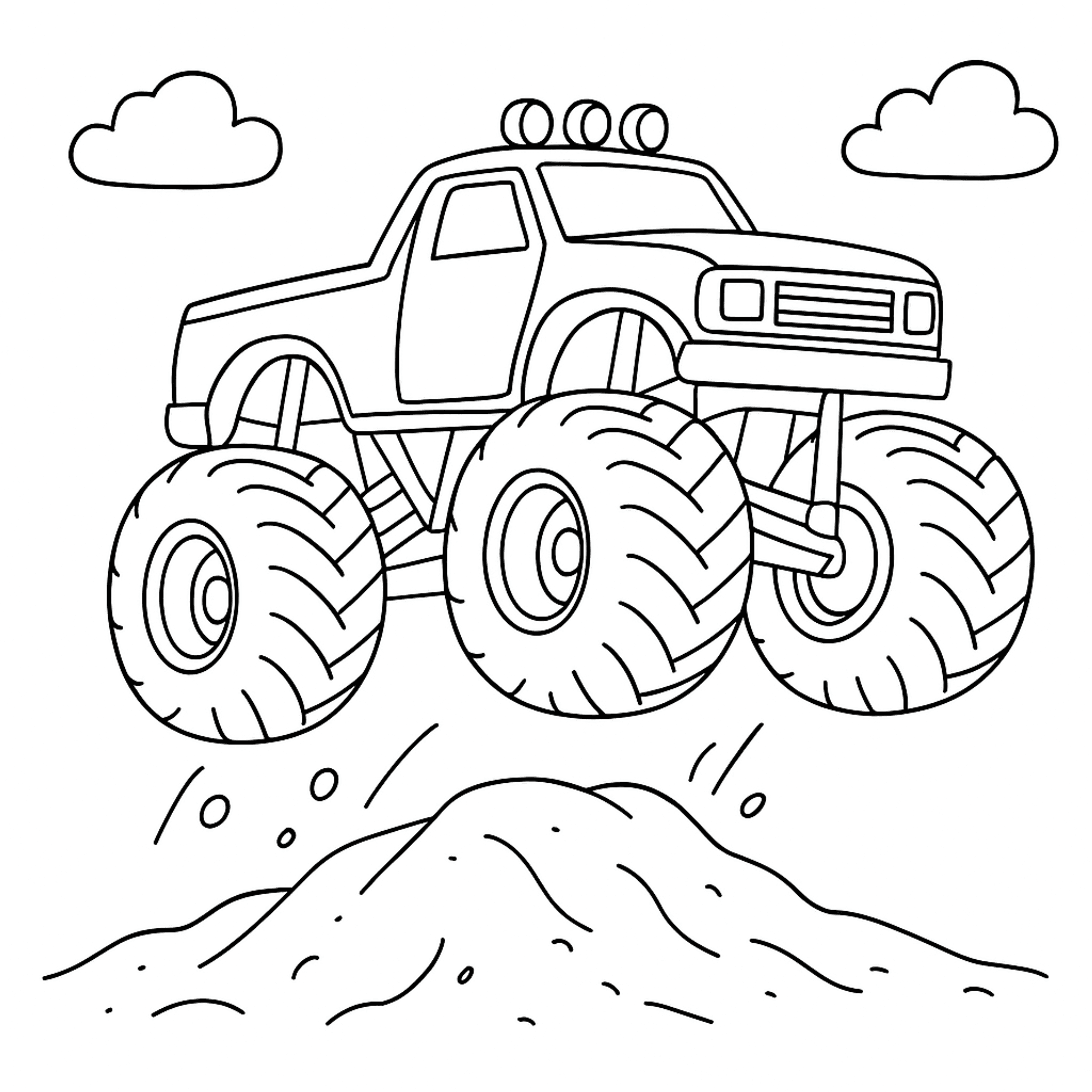 Monstertruck Kleurplaat