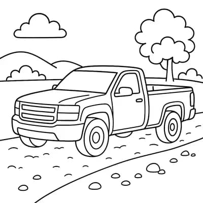 Pickup Truck Kleurplaat