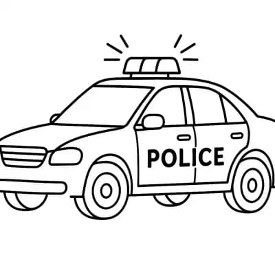 Politieauto Kleurplaat
