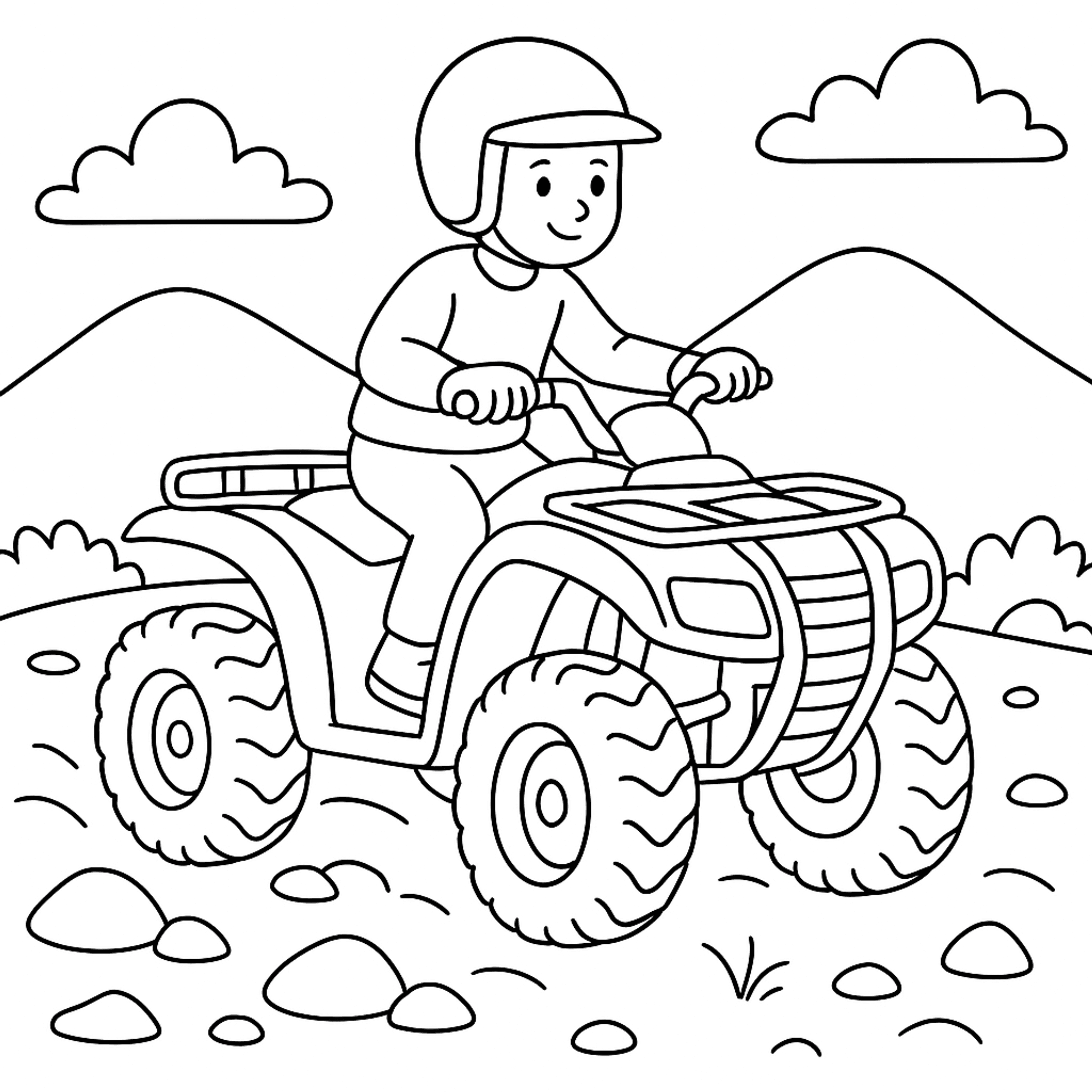 Quad Kleurplaat