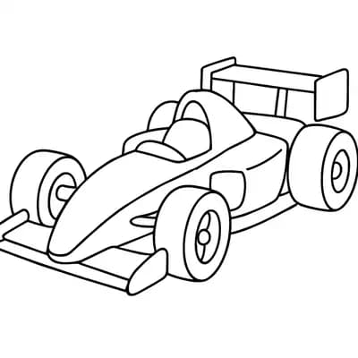Raceauto Kleurplaat
