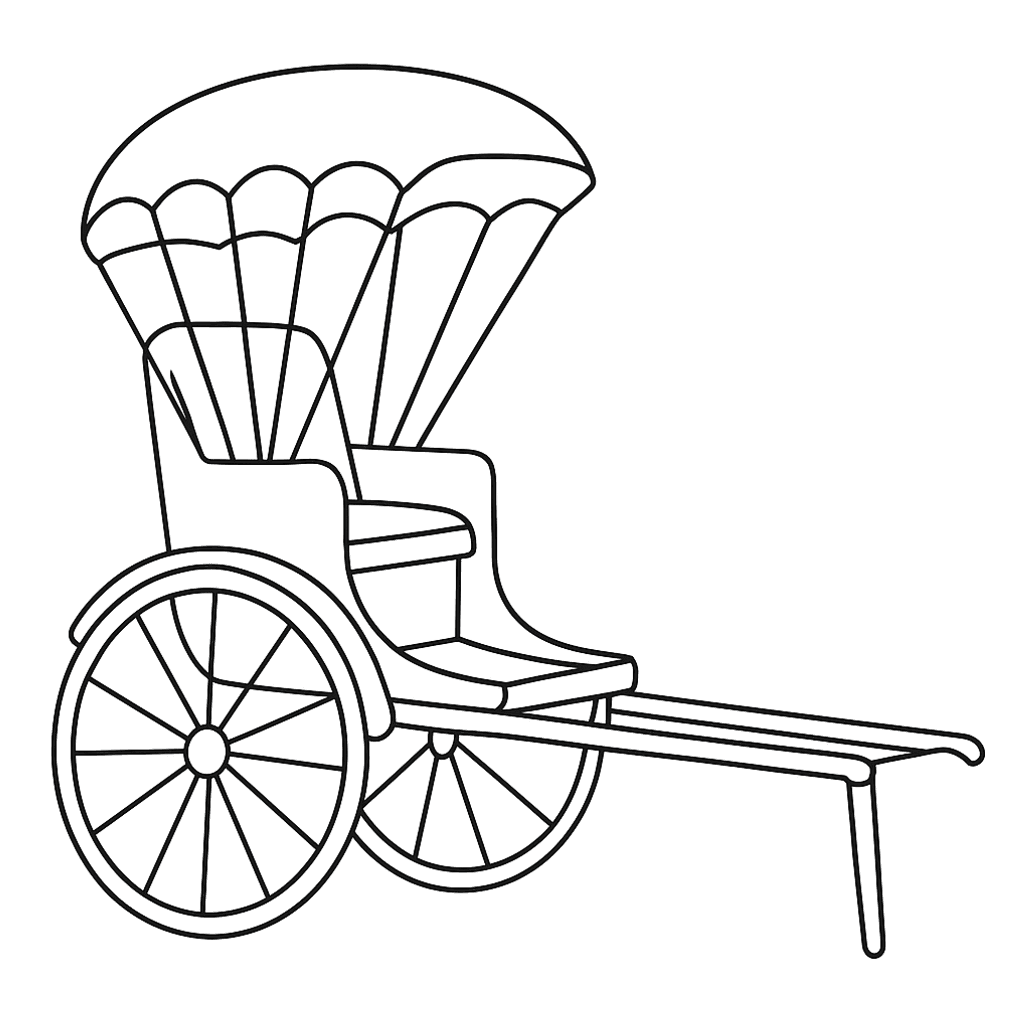 Riksja Kleurplaat