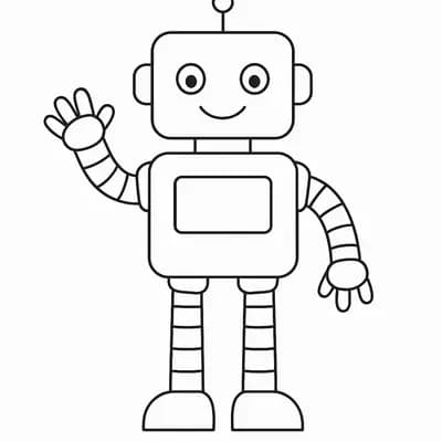 Robot Kleurplaat