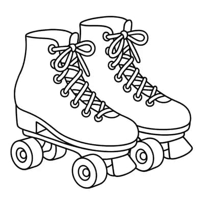 Rolschaatsen Kleurplaat