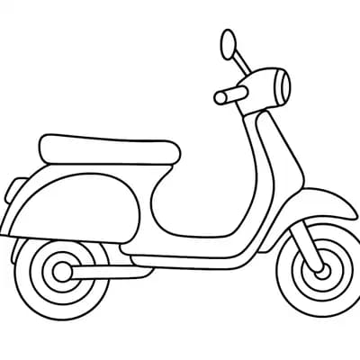 Scooter Kleurplaat