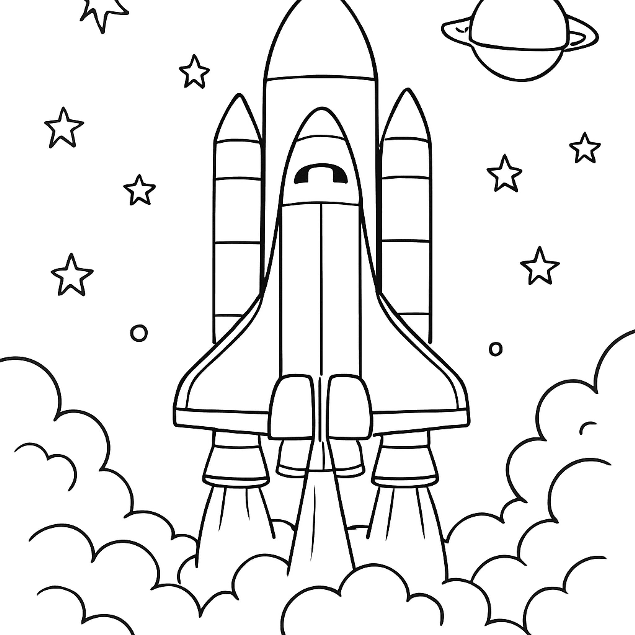 Space Shuttle Kleurplaat