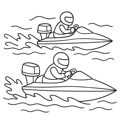 Speedboot Kleurplaat