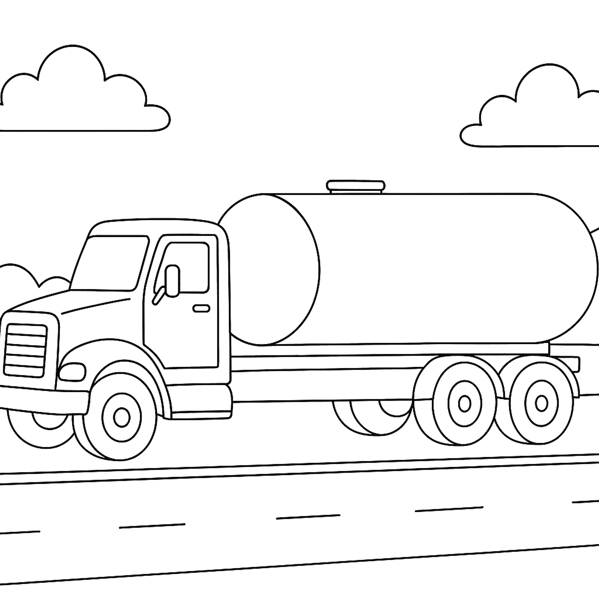 Tankwagen Kleurplaat