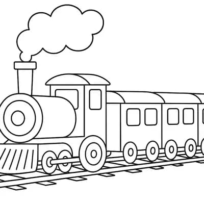 Trein Kleurplaat