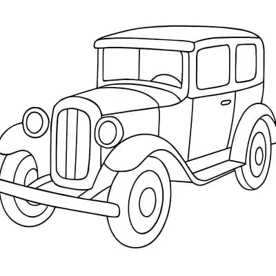 Oldtimer Kleurplaat