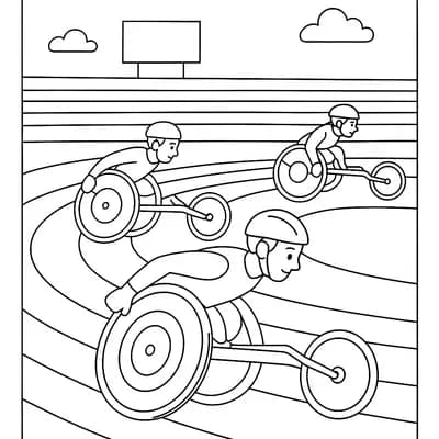Wheelchair Sports Kleurplaat