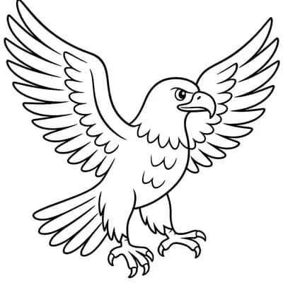 Bald Eagle Kleurplaat