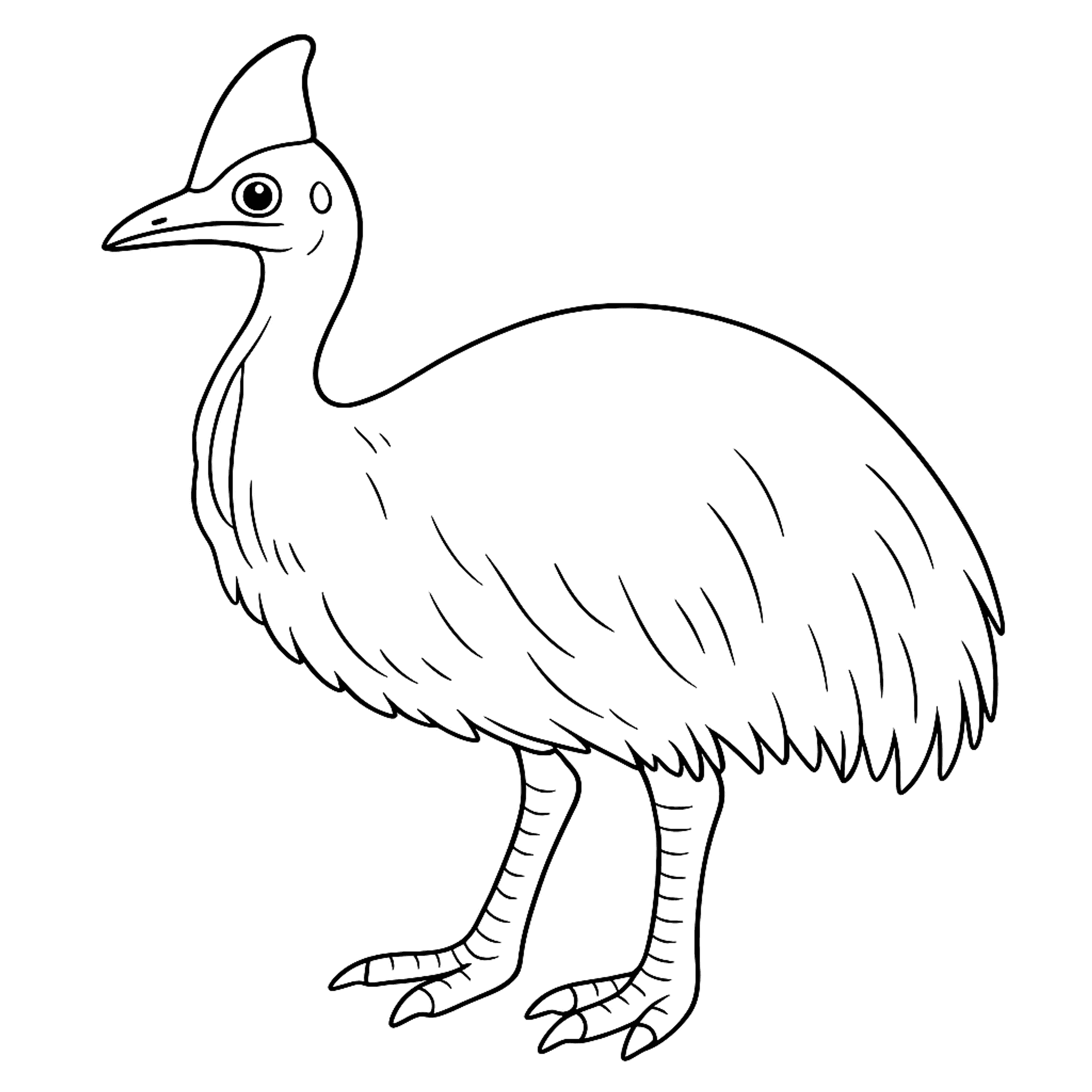 Cassowary Dangerous Kleurplaat