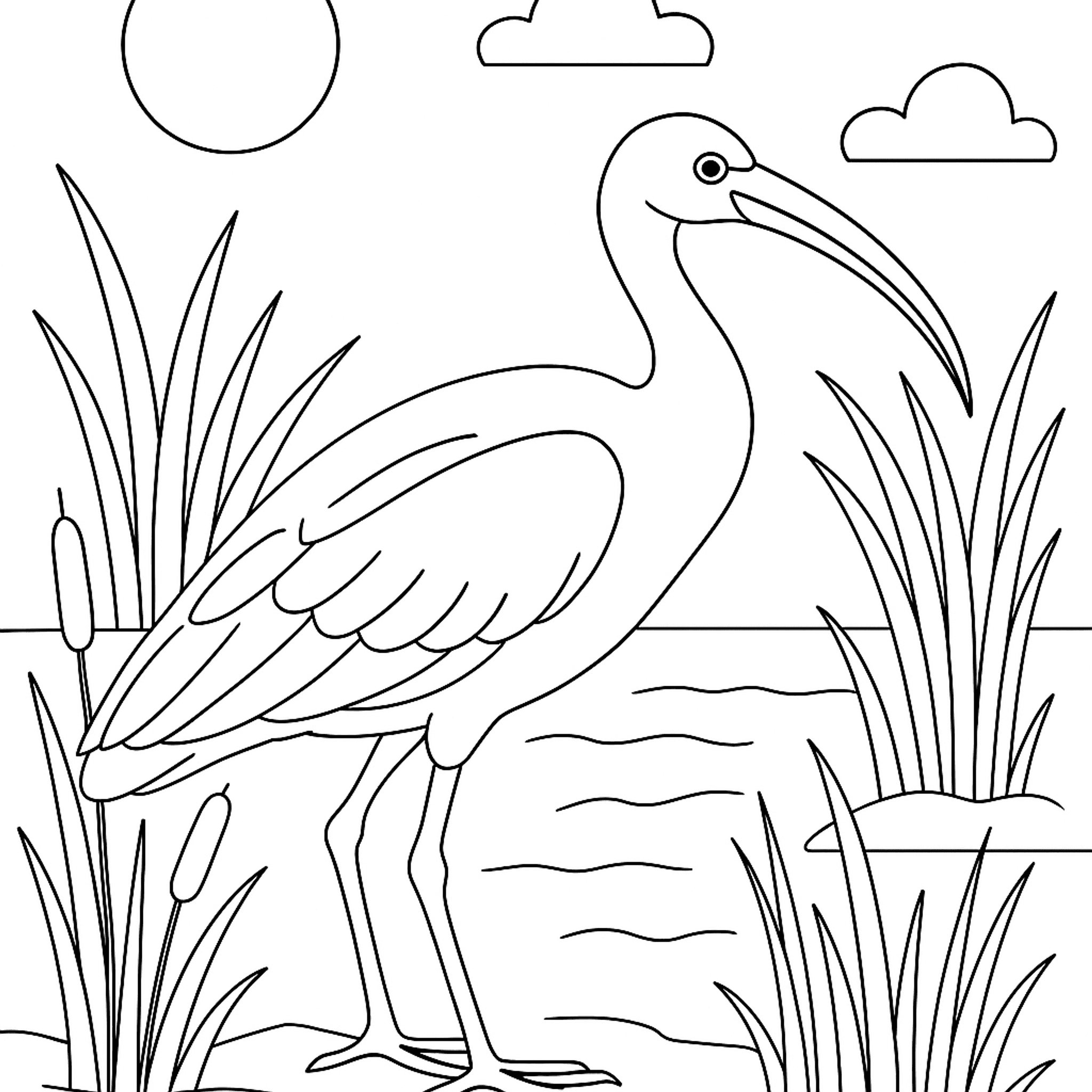 Ibis Sacred Kleurplaat