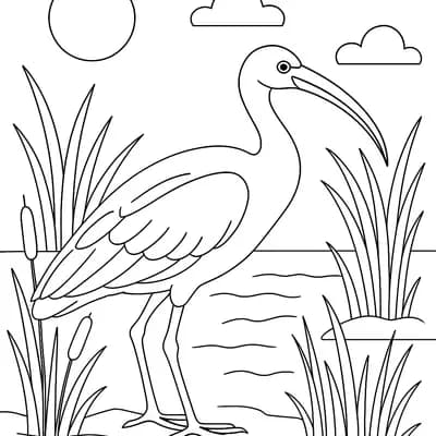 Ibis Sacred Kleurplaat