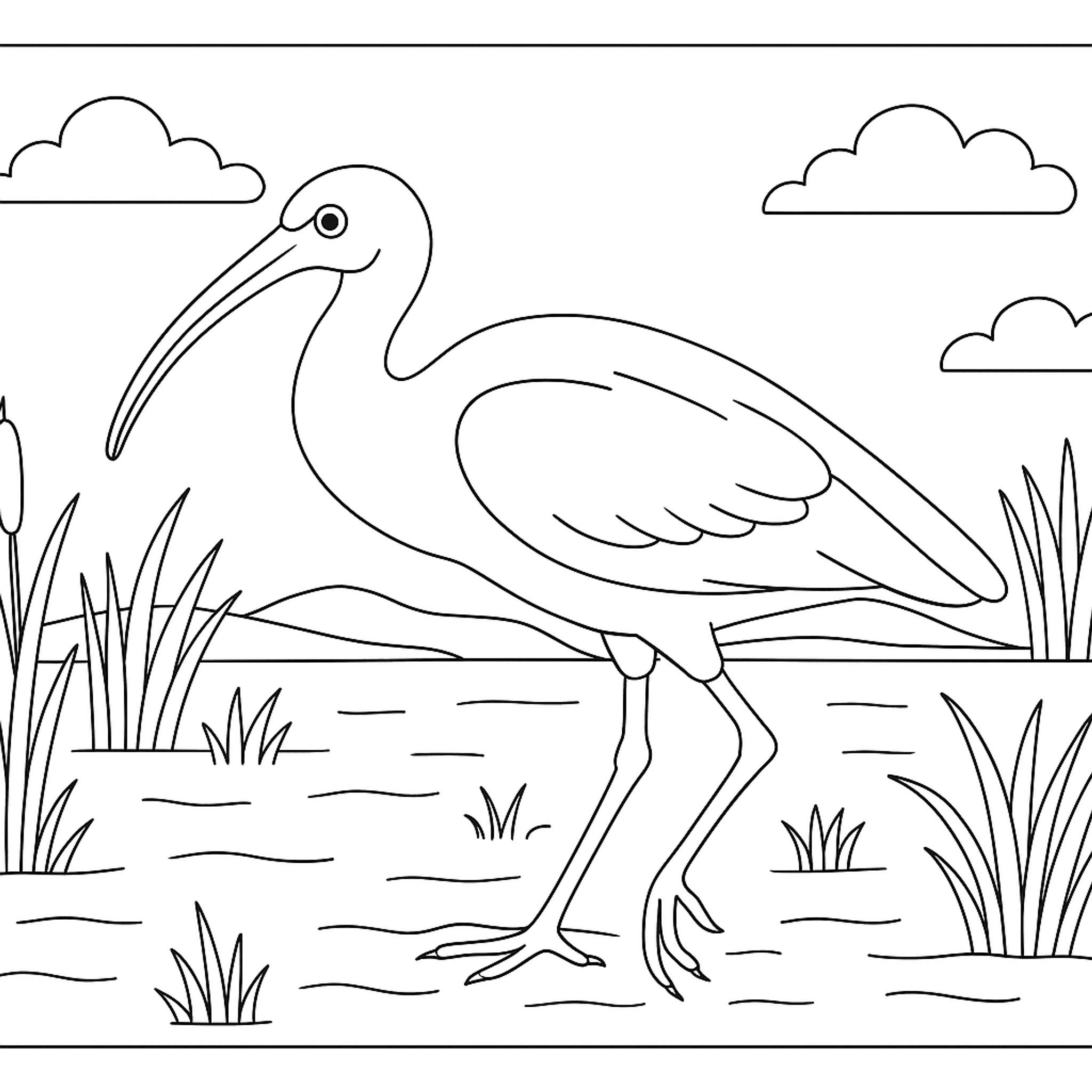 Ibis Walking Kleurplaat