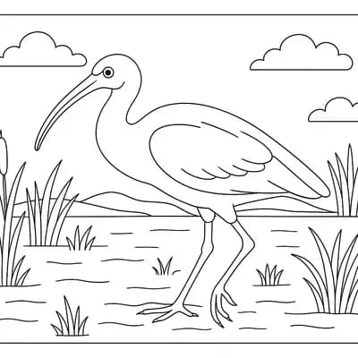 Ibis Walking Kleurplaat