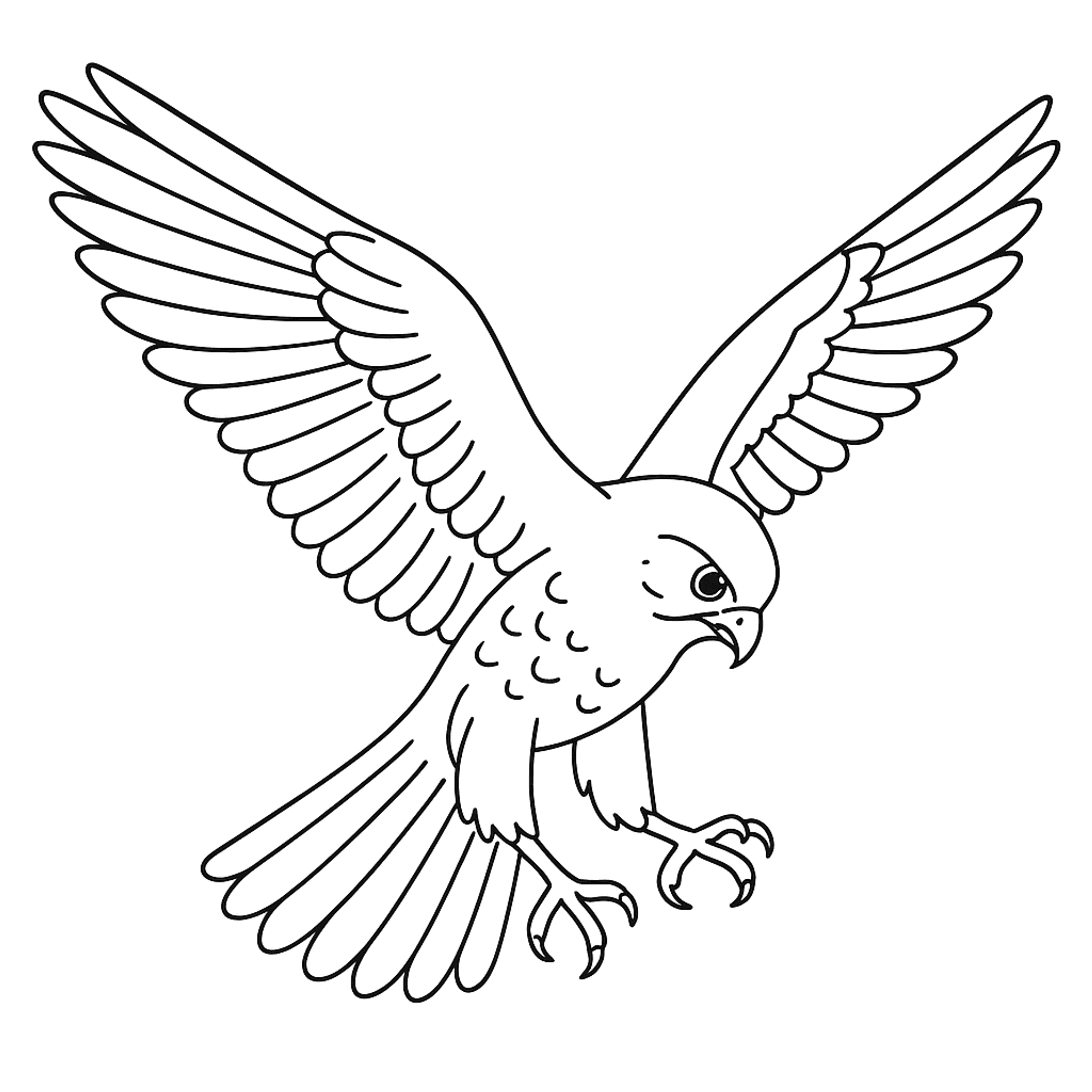 Kestrel Hovering Kleurplaat